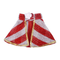 HKM-222675 Festive Snowflake Cloak for Pets with Floral Stripes - Available in Multiple Sizes