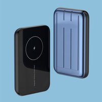 HKM-222803 15W Magnetic Wireless Power Bank with Multi-U Port Output - 5000mAh, Available in Blue, Green, Gray