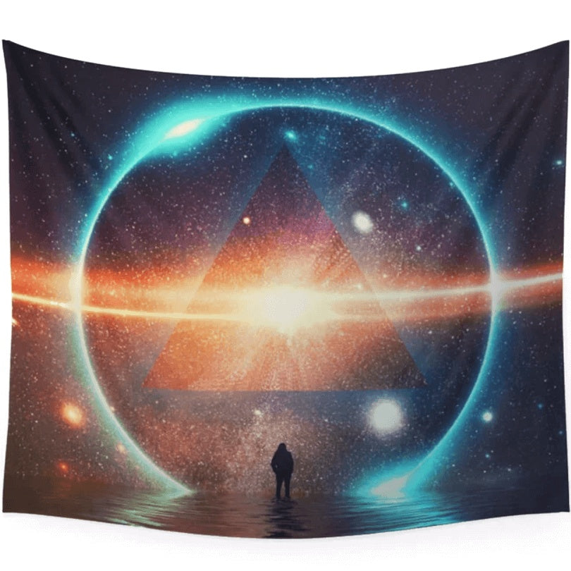 KTX-223123 Cosmic Revelation Handmade Tapestry - 100% Polyester Decor