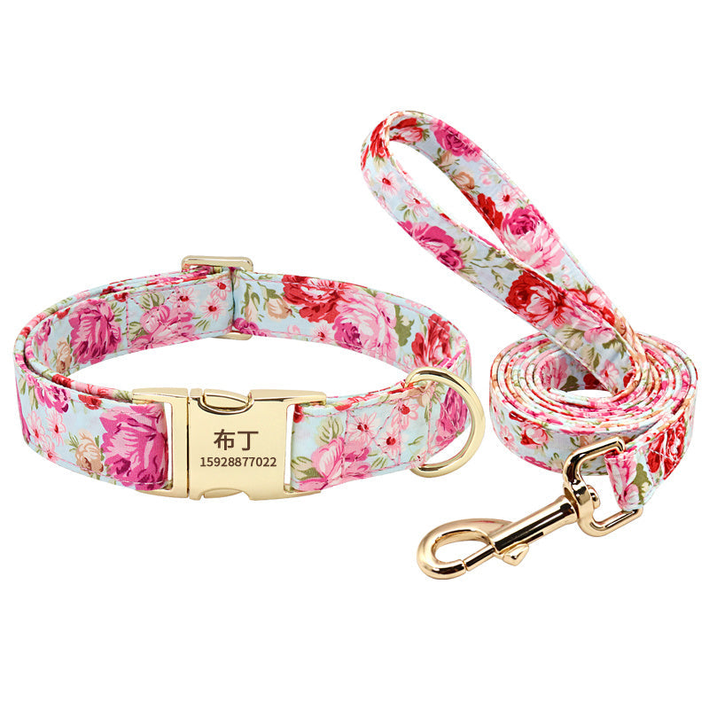HKM-223123 Pet Dog Collar Lettering Anti-Lost Collar