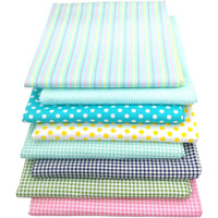 HKM-223251 Cotton Twill Fabric with Botanical Print - Patchwork Plaid, Polka Dot, and Stripes - 160cm Wide