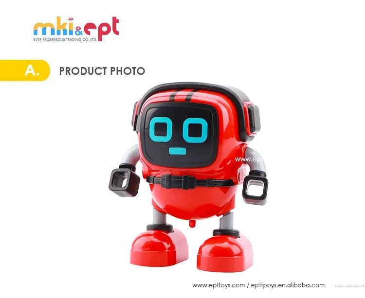 HKM-223379 Wind-Up Dancing Robot Spinning Top Toy - Educational Three-in-One Stunt Gyro for Kids 2-13 Years