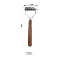 HKM-223507 Solid Wood Pet Comb for Effective Grooming and Hair Removal