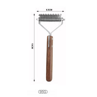 HKM-223507 Solid Wood Pet Comb for Effective Grooming and Hair Removal