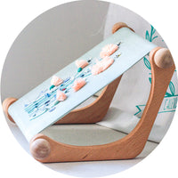 HKM-223571 Large Solid Wood Embroidery Frame for Cross Stitch – Adjustable Height, Complete with Accessories