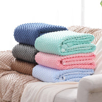HKM-223571 Super Soft Double-Layer Lambswool Blanket, 150x200cm, All-Season Comfort, Multiple Colors