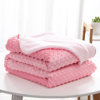 HKM-223571 Super Soft Double-Layer Lambswool Blanket, 150x200cm, All-Season Comfort, Multiple Colors