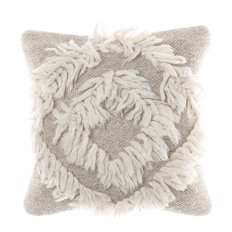 HKM-223699 Hand-Woven Striped Wool Pillowcase with PP Cotton Filling, 45x45CM