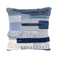 HKM-223699 Hand-Woven Striped Wool Pillowcase with PP Cotton Filling, 45x45CM