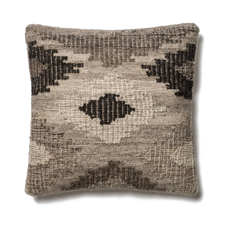 HKM-223699 Hand-Woven Striped Wool Pillowcase with PP Cotton Filling, 45x45CM