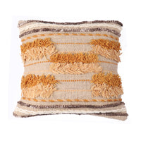 HKM-223699 Hand-Woven Striped Wool Pillowcase with PP Cotton Filling, 45x45CM