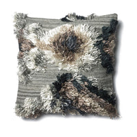 HKM-223699 Hand-Woven Striped Wool Pillowcase with PP Cotton Filling, 45x45CM