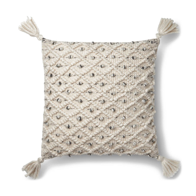 HKM-223699 Hand-Woven Striped Wool Pillowcase with PP Cotton Filling, 45x45CM