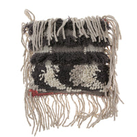 HKM-223699 Hand-Woven Striped Wool Pillowcase with PP Cotton Filling, 45x45CM