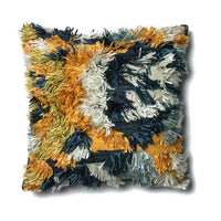 HKM-223699 Hand-Woven Striped Wool Pillowcase with PP Cotton Filling, 45x45CM