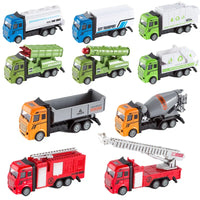 HKM-223827 Diecast Alloy Pull Back Fire Truck Model for Children Ages 2 and Up