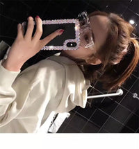 HKM-223827 Transparent Rhinestone Protective Sleeve for Smartphones - Anti-Fall Back Cover Case