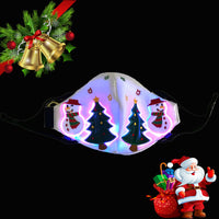 HKM-224339 Glowing Christmas Party Mask with Adjustable Cord, 14cm x 22cm, 200mAh Battery for 2-3 Hours Use