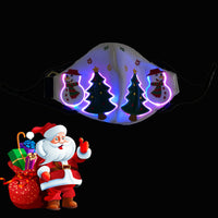HKM-224339 Glowing Christmas Party Mask with Adjustable Cord, 14cm x 22cm, 200mAh Battery for 2-3 Hours Use