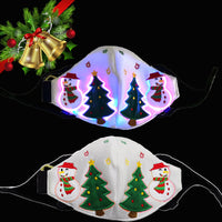 HKM-224339 Glowing Christmas Party Mask with Adjustable Cord, 14cm x 22cm, 200mAh Battery for 2-3 Hours Use