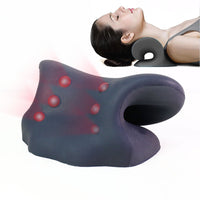 HKM-224403 Cervical Traction Pillow with Heating and Massage Function, Pure Cotton Fabric, Single Use, Available in Blue or Grey