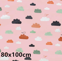 HKM-224403 Waterproof Breathable Cotton Changing Pad with EVA Backing - 60x75cm Black Stars Pattern