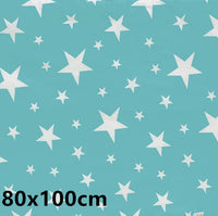 HKM-224403 Waterproof Breathable Cotton Changing Pad with EVA Backing - 60x75cm Black Stars Pattern