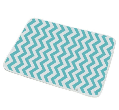 HKM-224403 Waterproof Breathable Cotton Changing Pad with EVA Backing - 60x75cm Black Stars Pattern