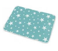 HKM-224403 Waterproof Breathable Cotton Changing Pad with EVA Backing - 60x75cm Black Stars Pattern