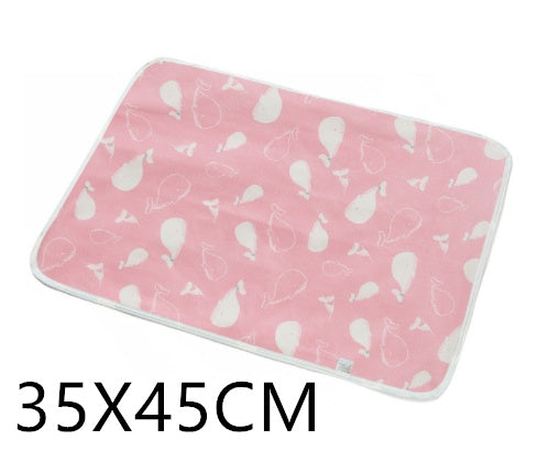 HKM-224403 Waterproof Breathable Cotton Changing Pad with EVA Backing - 60x75cm Black Stars Pattern