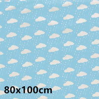 HKM-224403 Waterproof Breathable Cotton Changing Pad with EVA Backing - 60x75cm Black Stars Pattern