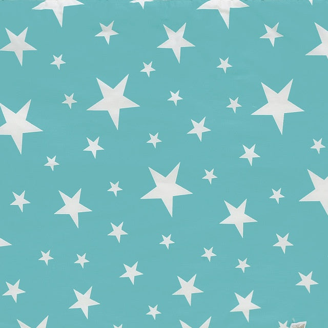 HKM-224403 Waterproof Breathable Cotton Changing Pad with EVA Backing - 60x75cm Black Stars Pattern