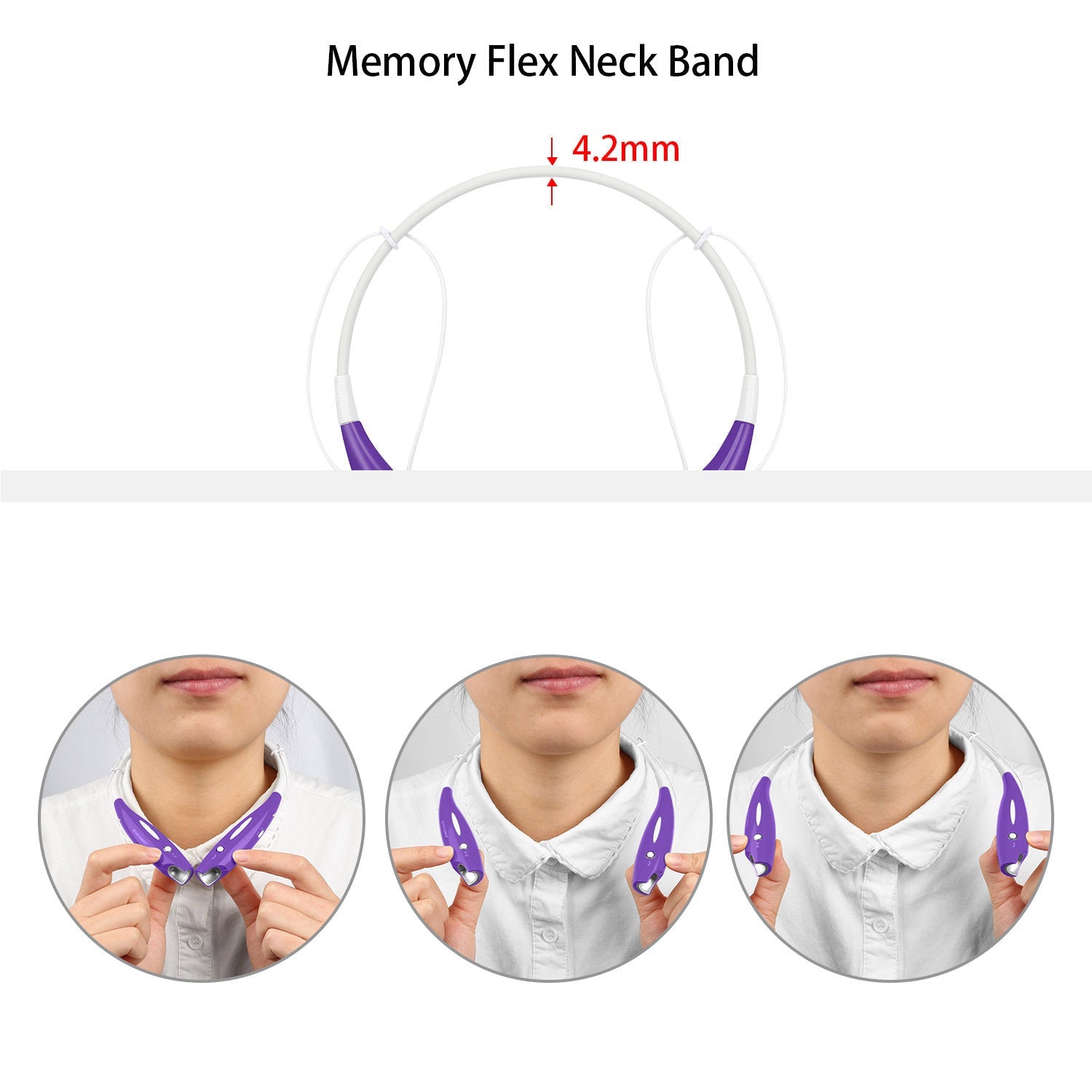 HKM-224467 Sport Neckband Headphones with IPX4 Waterproof, In-ear Design, Built-in Mic, and Magnetic Earbuds for Running and Gym
