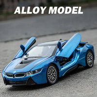 HKM-224531 1:32 I8 Supercar Alloy Diecast Model Car Toy for Ages 5 and Up