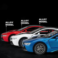HKM-224531 1:32 I8 Supercar Alloy Diecast Model Car Toy for Ages 5 and Up
