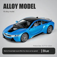 HKM-224531 1:32 I8 Supercar Alloy Diecast Model Car Toy for Ages 5 and Up