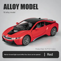 HKM-224531 1:32 I8 Supercar Alloy Diecast Model Car Toy for Ages 5 and Up