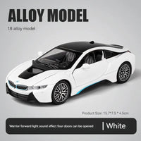 HKM-224531 1:32 I8 Supercar Alloy Diecast Model Car Toy for Ages 5 and Up