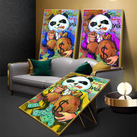 HKM-224723 Funny Money Bag Canvas Painting - Modern Flat Design, Frameless Decorative Artwork on Oil Canvas, Rectangle Shape