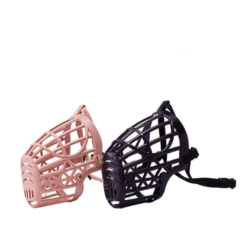 HKM-224915 Soft Plastic Breathable Grid Mouth Cover for Dogs - Anti-Bite & Anti-Barking Design, Fashion Minimalist Style