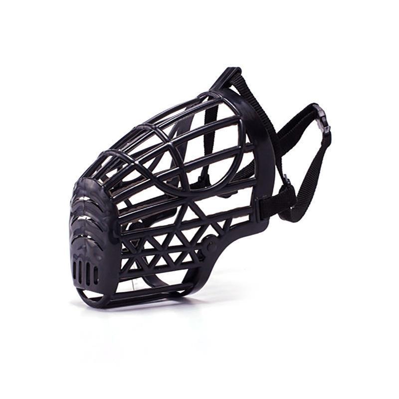 HKM-224915 Soft Plastic Breathable Grid Mouth Cover for Dogs - Anti-Bite & Anti-Barking Design, Fashion Minimalist Style