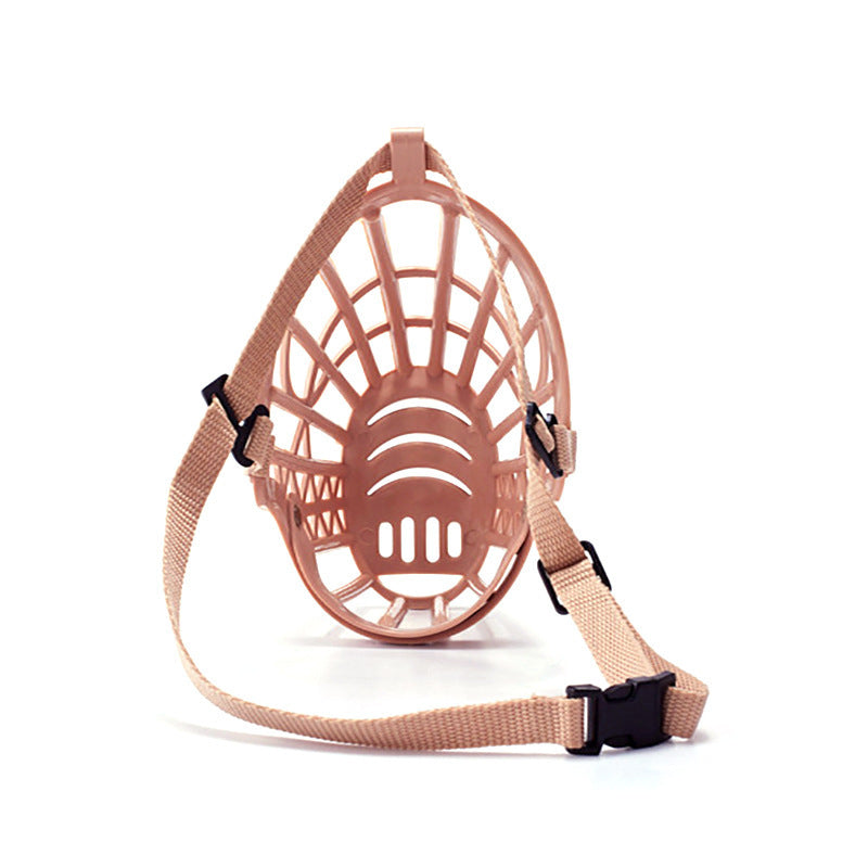 HKM-224915 Soft Plastic Breathable Grid Mouth Cover for Dogs - Anti-Bite & Anti-Barking Design, Fashion Minimalist Style