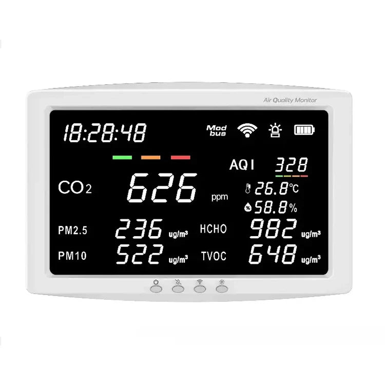 KTX-224915 Wall-Mounted NDIR Indoor Air Quality CO2 Meter with WiFi & RS485/Modbus Connectivity