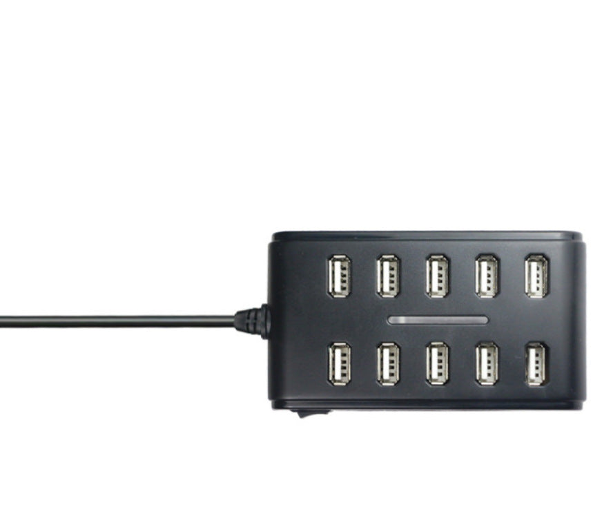 HKM-224979 10-Port USB Hub with Indicator Light for Enhanced Connectivity