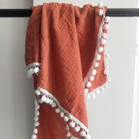 HKM-225043 Luxe Toddler Gauze Stroller Blanket – Soft, Comfortable, Multiple Colors Available