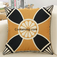 HKM-225107 Customizable Geometric Linen Cushion Cover with PP Cotton Filling - 45x45cm