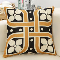 HKM-225107 Customizable Geometric Linen Cushion Cover with PP Cotton Filling - 45x45cm
