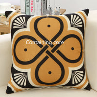 HKM-225107 Customizable Geometric Linen Cushion Cover with PP Cotton Filling - 45x45cm