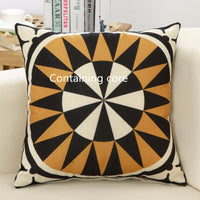 HKM-225107 Customizable Geometric Linen Cushion Cover with PP Cotton Filling - 45x45cm