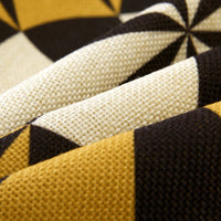 HKM-225107 Customizable Geometric Linen Cushion Cover with PP Cotton Filling - 45x45cm